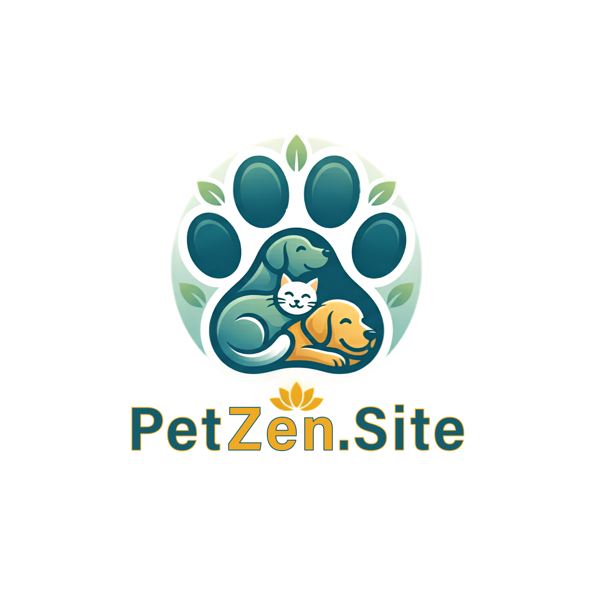 PetZen.Site logo featuring a dog, cat, and paw print icon for pet health and wellness blog